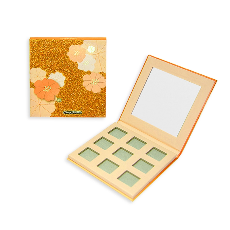 empty makeup palette with mirror