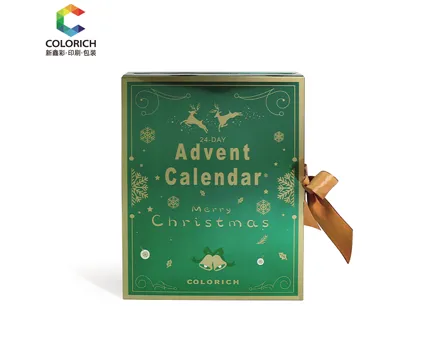 Rectangular-Shaped Double-Door Paper Box For Christmas Calendar